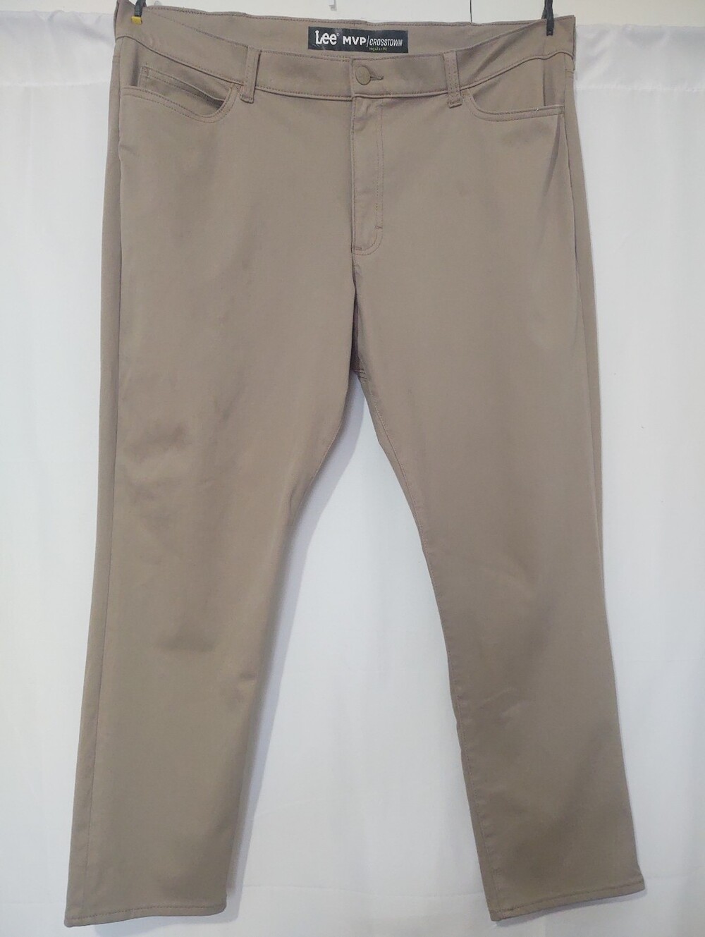 Lee Men's Khaki Straight-Leg Stretch Chinos 42x30 - Tan